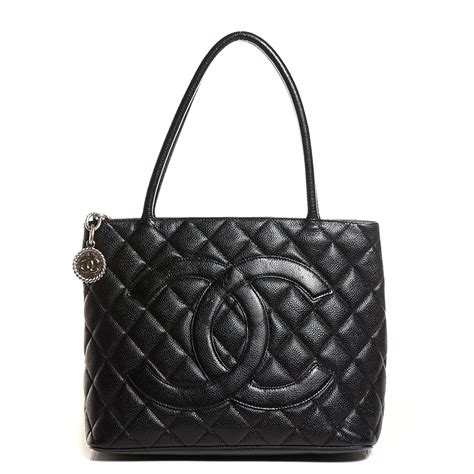 chanel caviar tote 2015|CHANEL Caviar Quilted Medallion Tote Black .